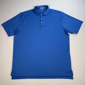 Peter Millar Summer Comfort Golf Polo Men's 2XL Blue Stretch Performance